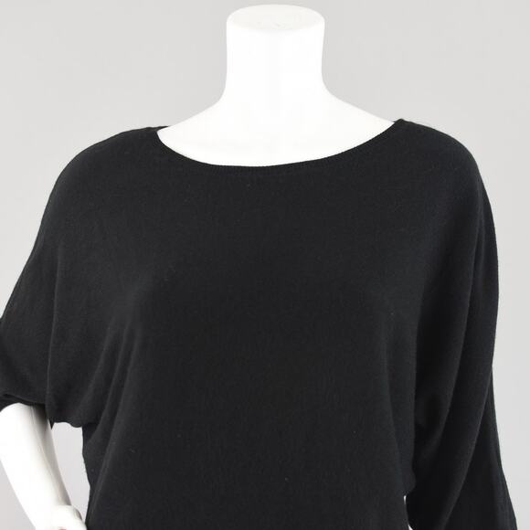 Vintage New York & Co Black Acrylic Short Sleeve Sweater Women's Medium - Picture 2 of 8